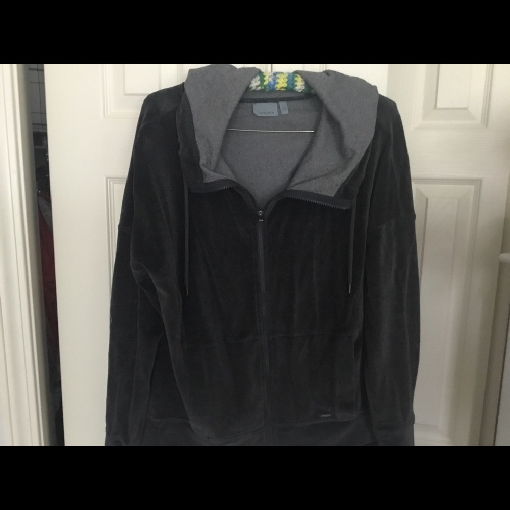 Athleta Women’s gray velvet jacket will be out of town as of 1/23